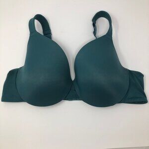 Cacique Lightly Lined Full Coverage Bra Size 42C Teal Blue